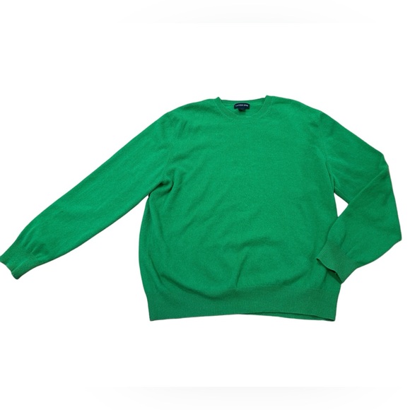 Lands' End Other - 80s CASHMERE KELLY GREEN SOFT CREWNECK SWEATER ECLECTIC  GRANDPA LANDS ENDS L